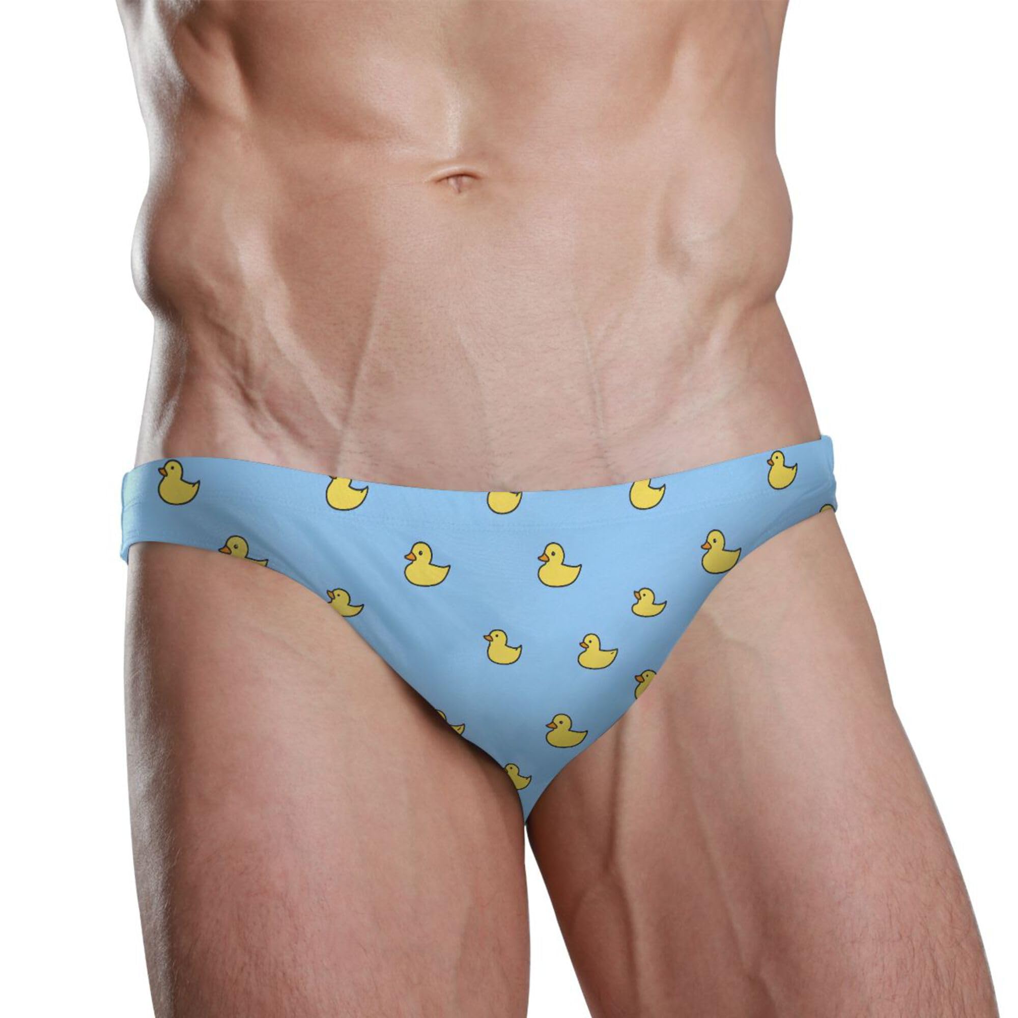 Little Yellow Duck Cute Animal Swim Briefs for Men Swimsuit Bikini Swimwear XXXL B0403507