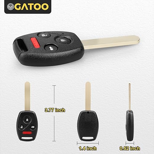 Miniatura 5 de Llavero de repuesto para Honda Accord Pilot Accord Sedan 2008 2009 2010 2011 2012 2013 2014 2015, repuesto KR55WK49308