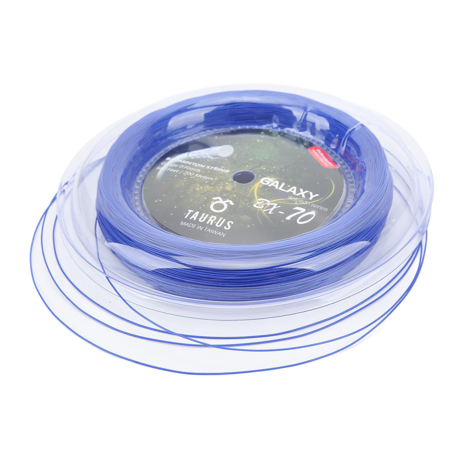 Cuerda de Bádminton POWERTI BX70 0 7mm Alta Elasticidad Nylon Multifilamento 200m Accesorio Profesional para Raquetas Entrenamiento y Competición Color Azul