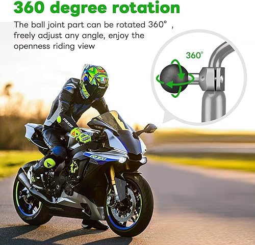 Miniatura 6 de FANAUE Abrazadera de aleación de aluminio para manillar, base de perno en U con bola de 1 pulgada para rieles, compatible con soportes RAM tamaño B