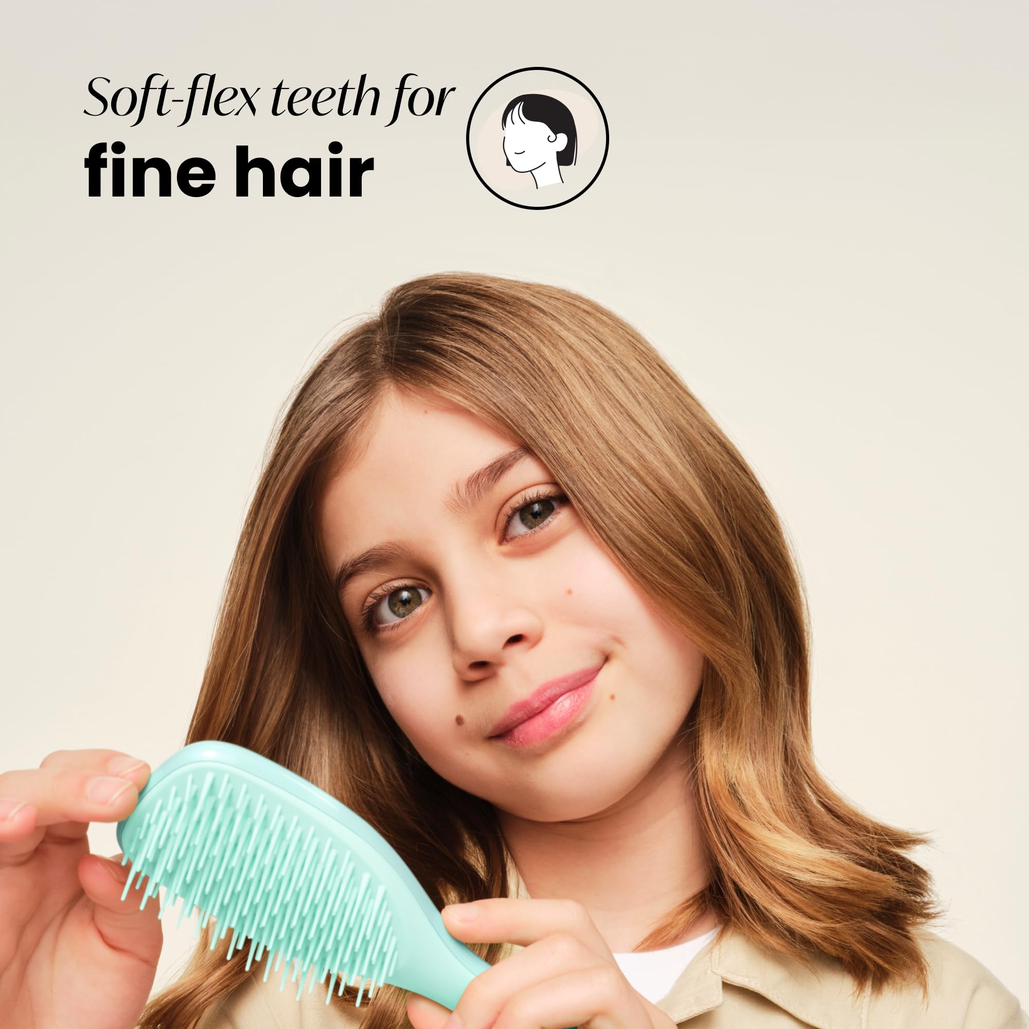 Tangle Teezer Mini Ultimate Detangler Fine and Fragile, For Wet & Dry Hair, Detangling Brush for Thin & Fine Hair - Image 3