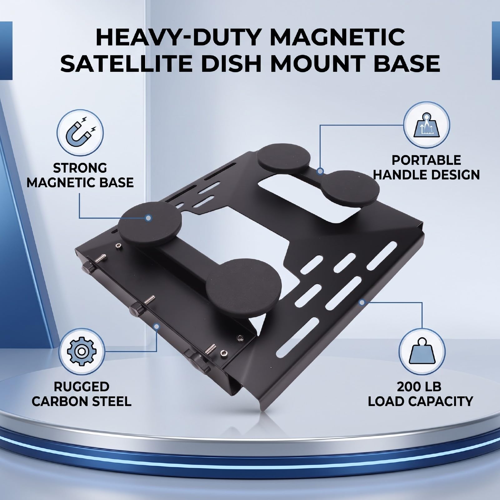 Tbest Base de Montaje para Coche por Satélite, Soporte Magnético para