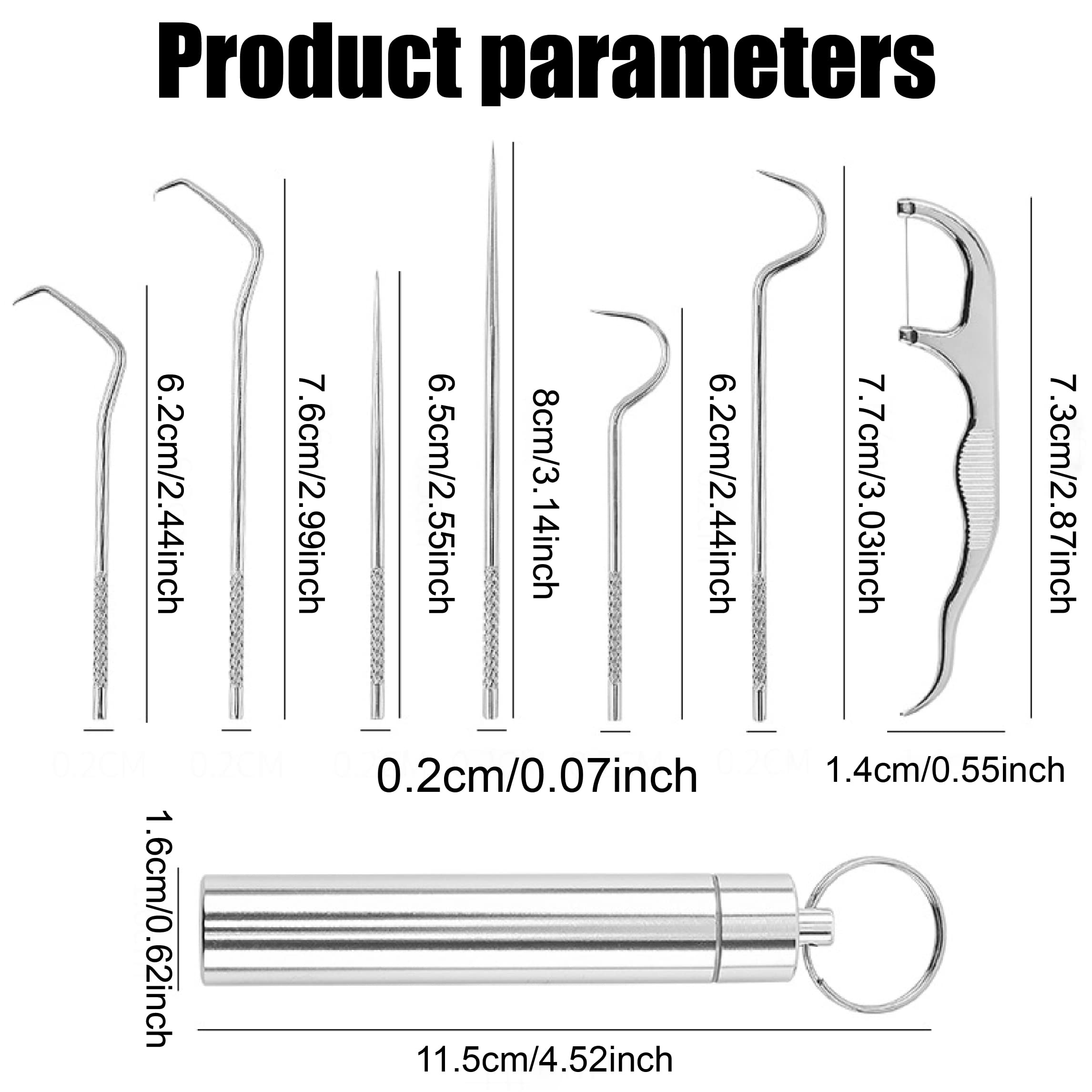 Stuzzicadenti In Titanio Portatili 4Pcs - Riutilizzabili, Per Chiavi, Outdoor - Foto 4