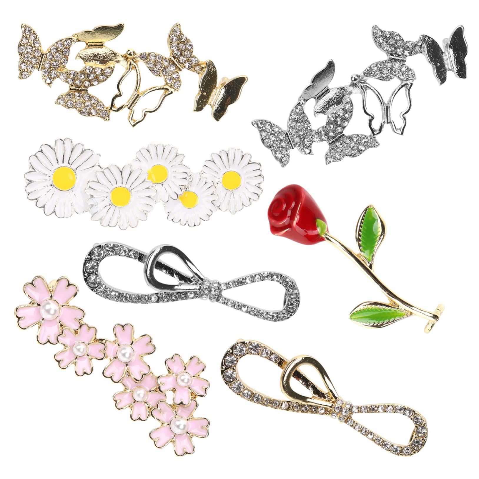 SHERCHPRY 21 Sztuk Sznurowadło Klips Do Przycinania Rhinestone Klamry Do Butów Daisy Klipsy Do Butów Shoe Bling Klipsy Ozdoba Do Butów Uroki Dziewczyny Sneaker DIY Sznurowadło Uroki