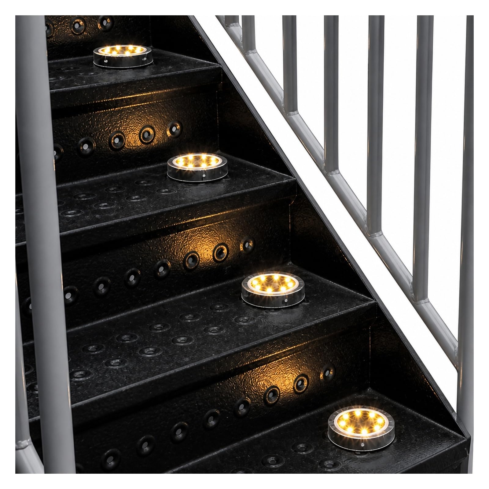 Lampy Solarne Naziemne, Panel Słoneczny Light Outdoor Garden Underground do ścieżki tarasowej(White,10pcs)