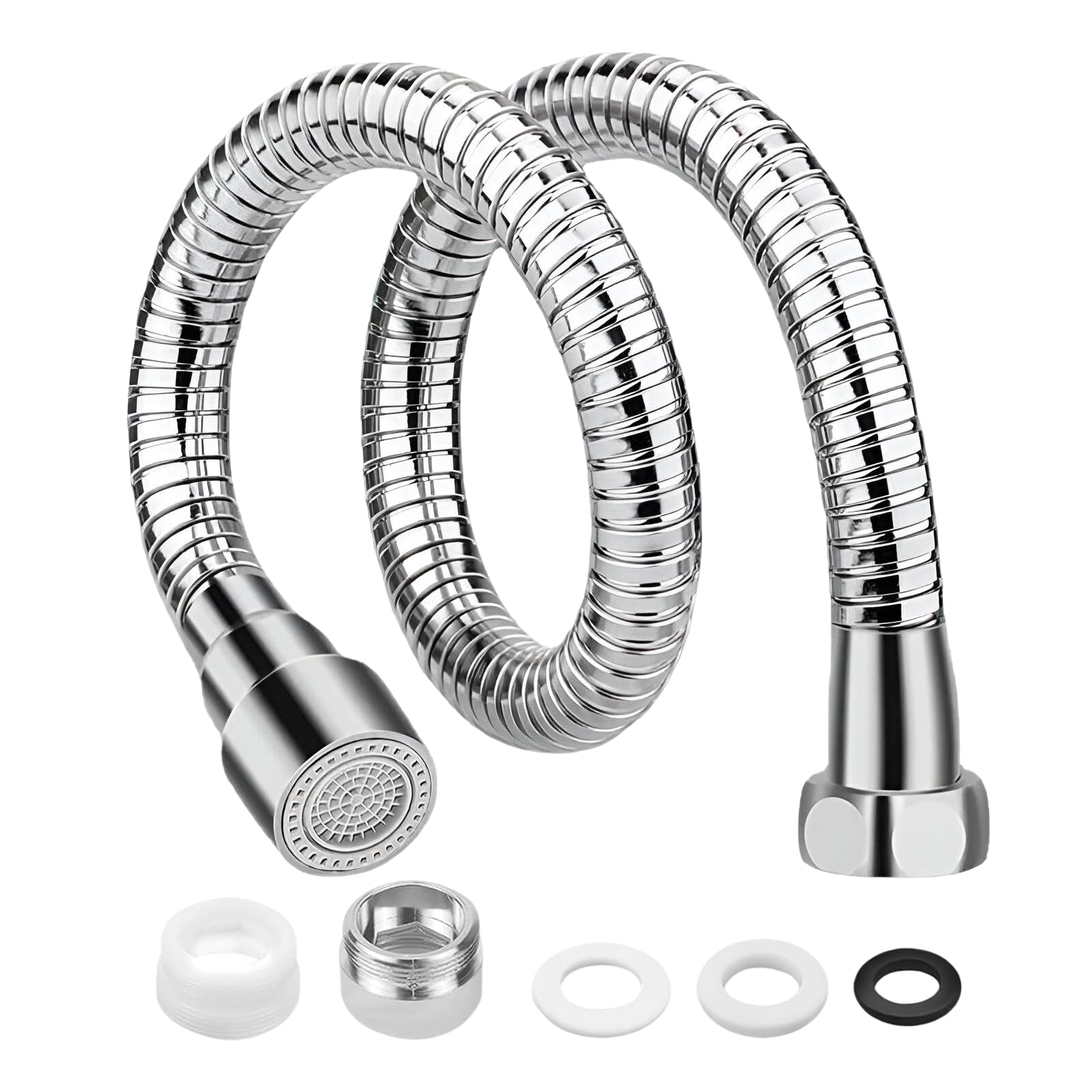 Vaskula Alargador Grifo Cocina Fregadero 30cm Acero Inoxidable Rotación de 360° Extensión Para Grifo de Cocina Ajuste de 2 Velocidades Aplicable A Las Escuelas de Apartamentos de Bar