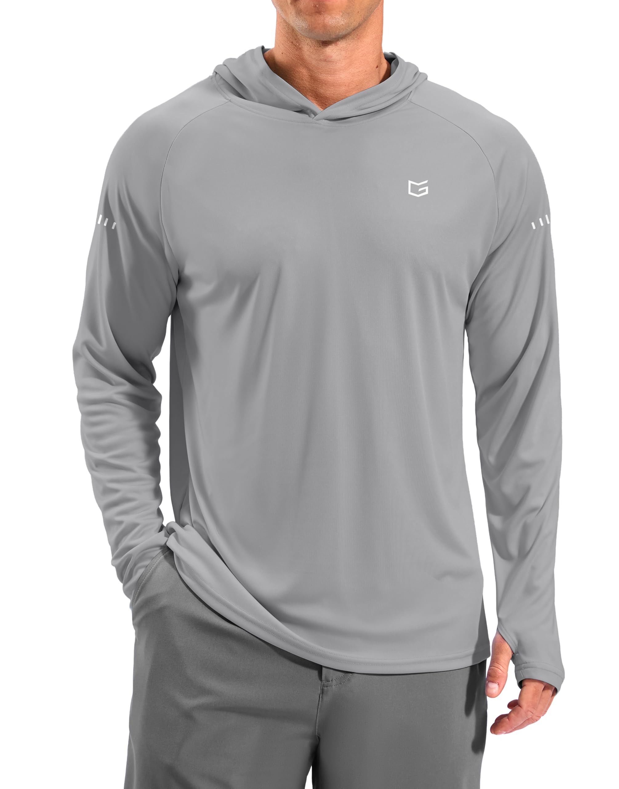 Men's Sun Protection Hoodie Shirts Long Sleeve UPF 50+ Swim Shirts