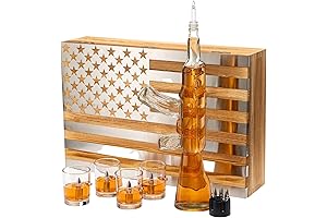 Whiskey Decanter Flag Set: Patriotism Poured Perfection