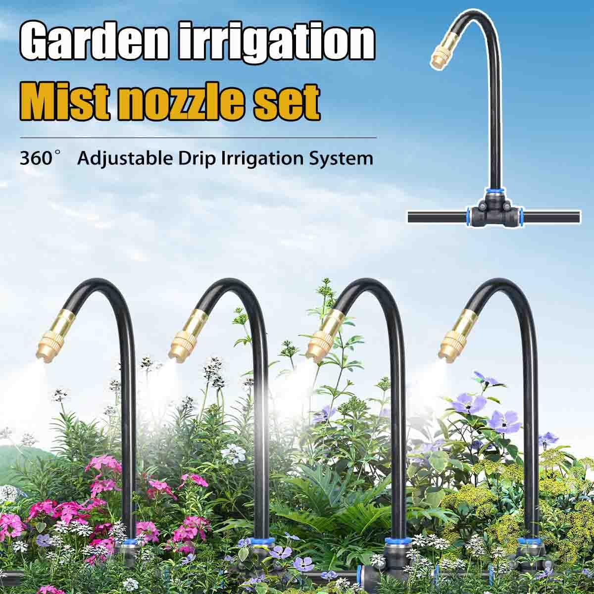Système Arrosage Automatique Jardin 10M - Kit Goutte à Goutte Avec Buses 360° Ajustables Pour Pelouse, Potager Et Terrasse