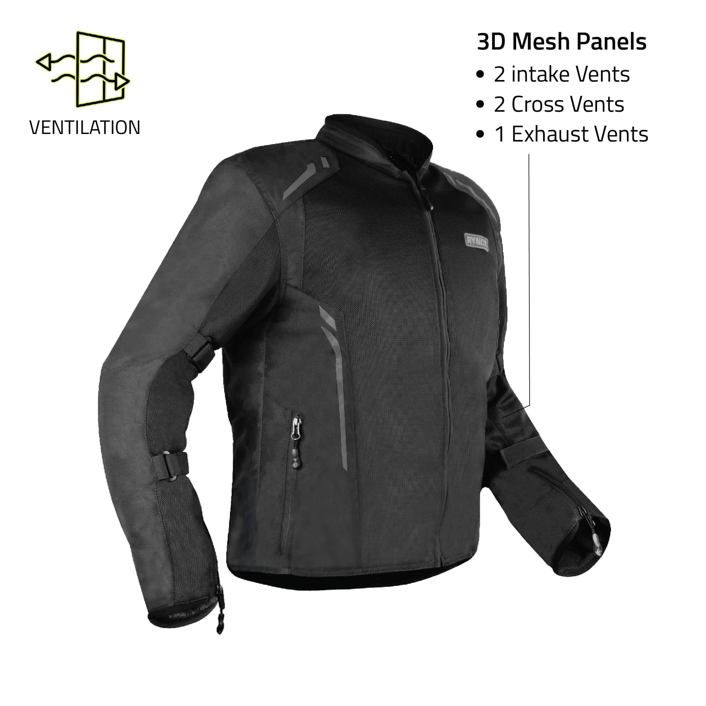 Rynox Unisex Adult Cypher Gt Standard Length Jacket - Mesh