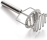 Vista 2 de Fox Run Triturador de patatas de acero inoxidable, triturador de tomate y papas de 3 niveles, 9.25 pulgadas