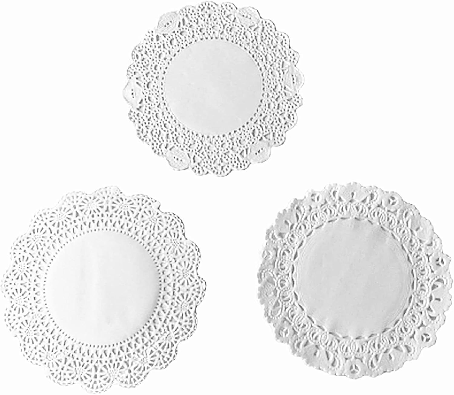 Round Paper Lace Table Doilies 4 inch White Disposable