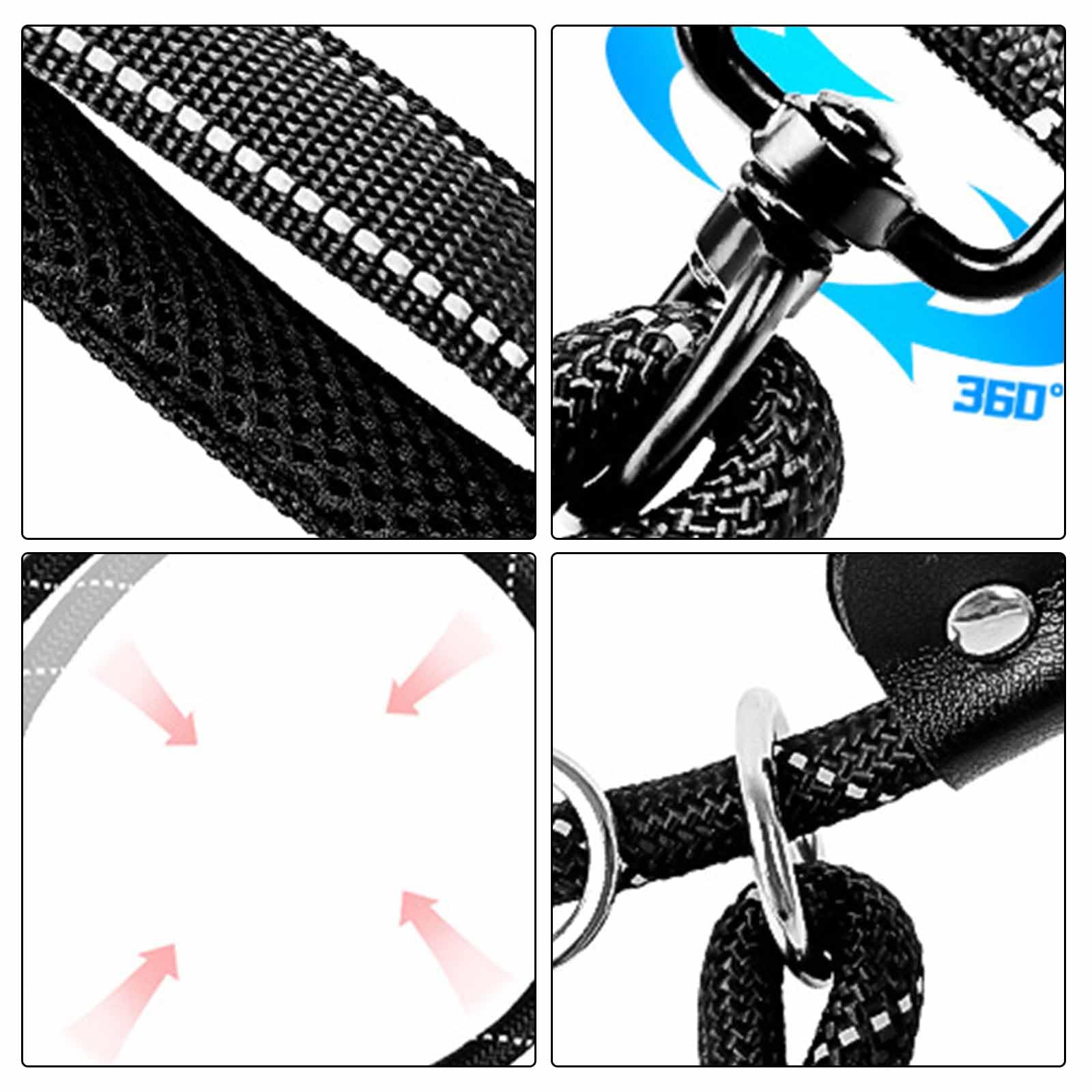 Guinzaglio Per Cani Antistrappo - 2 M, Riflettente, Per Cani Medi E Grandi, Arancione - Foto 4