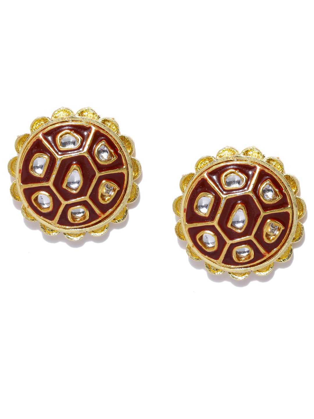 See full amazon price history chart for PANASH Gold-toned Kundan Oversized Studs PANASH Gold-toned Kundan Oversized Studs (B07DCQB449) Amazon Price History, Amazon Price Tracker