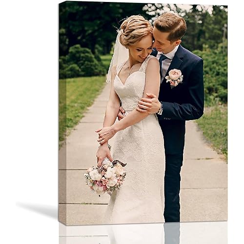 YOUYIMA Custom Canvas Prints with Your Photos, Personalized Photo Prints for Bedroom, Living Room, Customized Canvas Wall Art Gifts for Family, Friend, Lover, Pet