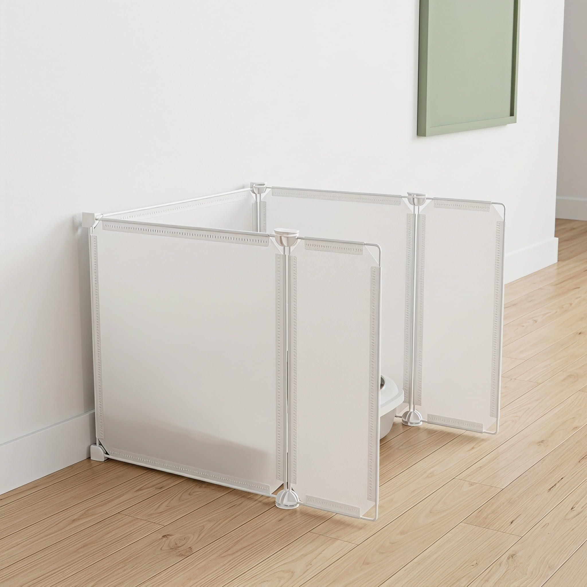 U-förmiger Katzenklo Spritzschutz aus Kunststoff, Weiß