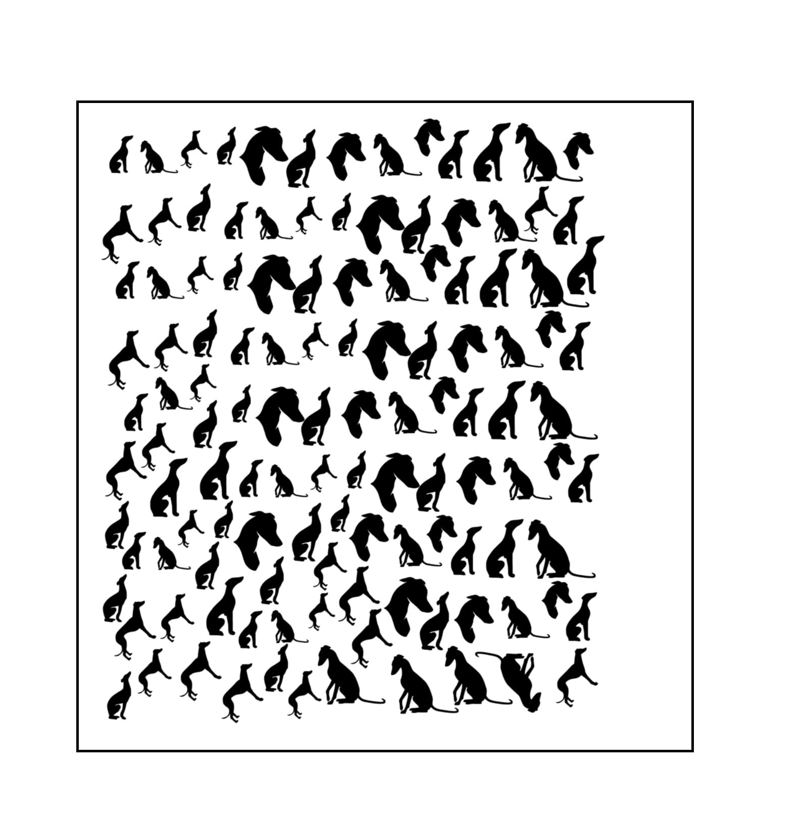 Greyhound dog Collection (Greyhound Nail Stickers Black)