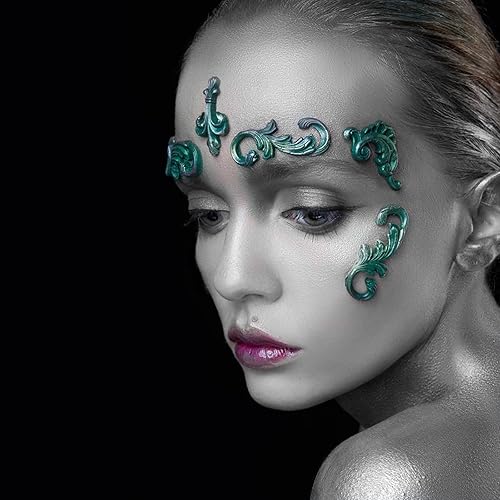 Miniatura 9 de MEICOLY Pintura facial y corporal plateada metálica, barra negra para deportes de fútbol, béisbol, sóftbol, pintura corporal para adultos y niños,