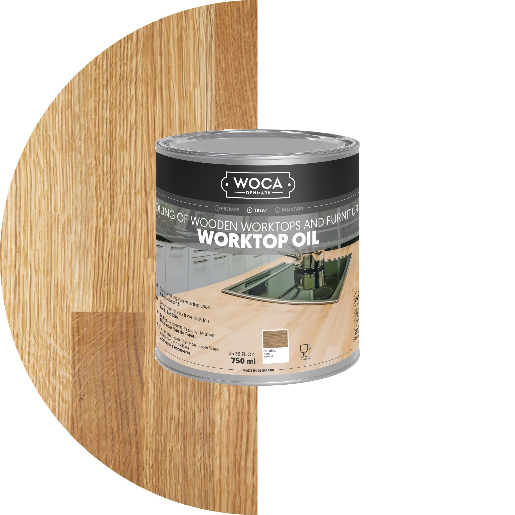 Woca 527713AA - Aceite de encimera, 0,75 l, naturaleza
