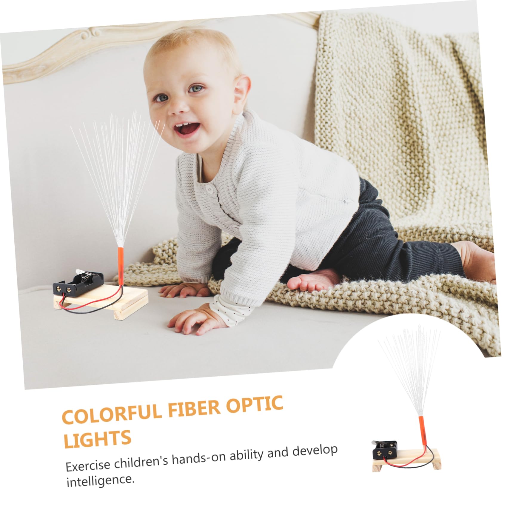 DOITOOL 3pcs Battery Operated Led Fiber Optics Lamp Decorative Light for Wedding Christmas Party Home Changing