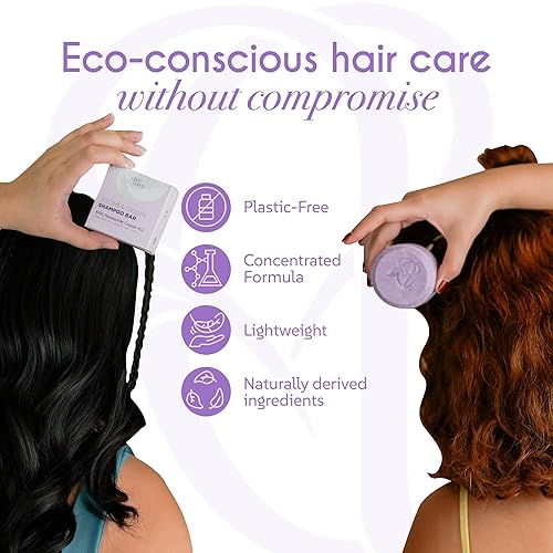 Miniatura 8 de Barra de champú voluminizante para cabello fino y fino  con péptidos de cobre, vinagre de sidra de manzana y aceite de aguacate  Larga duración, pH