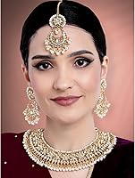 Vista 2 de Aheli Indian Ethnic Wedding Wear Necklace Set