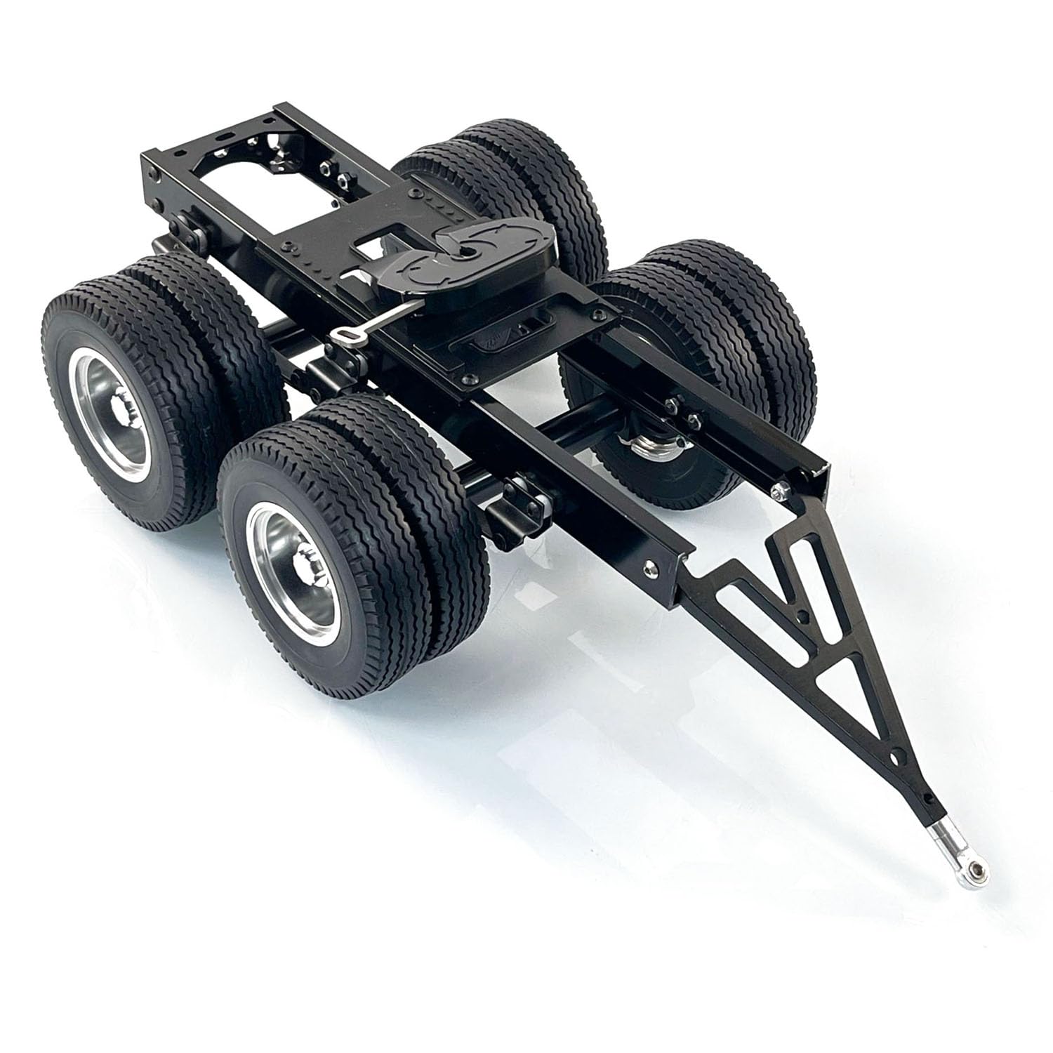 TOUCAN RC HOBBY 2 Axles Trailer with Traction Fifth-wheel for 1/14 for Tamiya RC Truck LESU Car Part