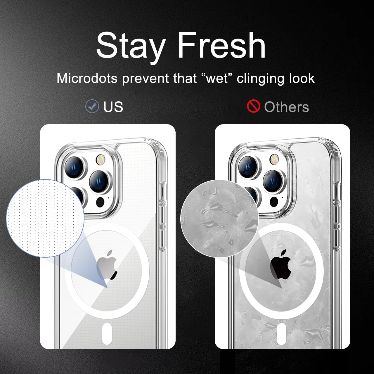 tigratigro Cover Magnetica per iPhone 15 Pro Max, Compatibile con MagSafe Ricarica Wireless, Anti Ingiallimento, Antiurto di Grado Militare, Custodia magnetica, Retro Antigraffio Trasparente