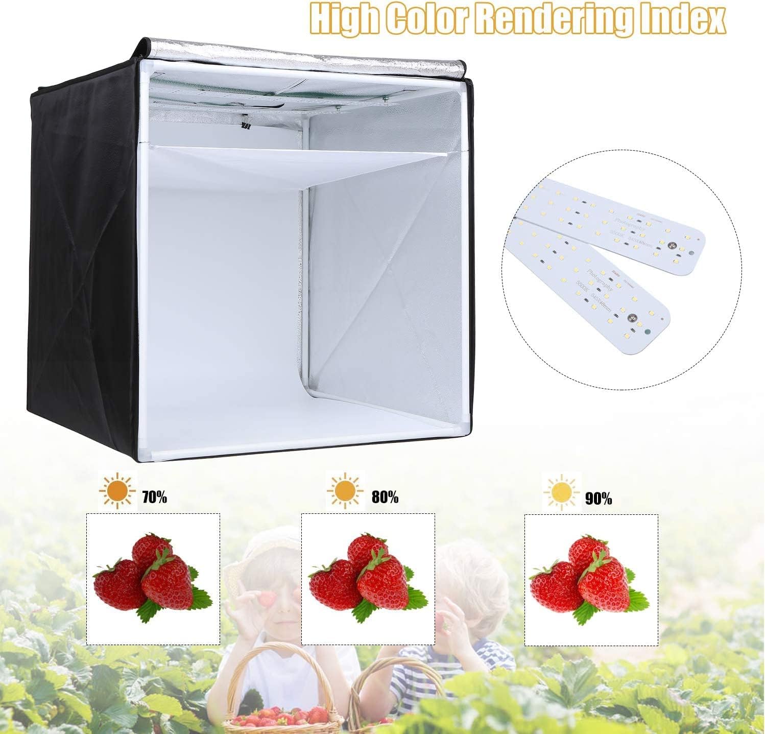 600 * 600 * 600mm Photo Led Light Box Mini tenda fotografica portatile da tavolo Tenda fotografica per fotografia professionale