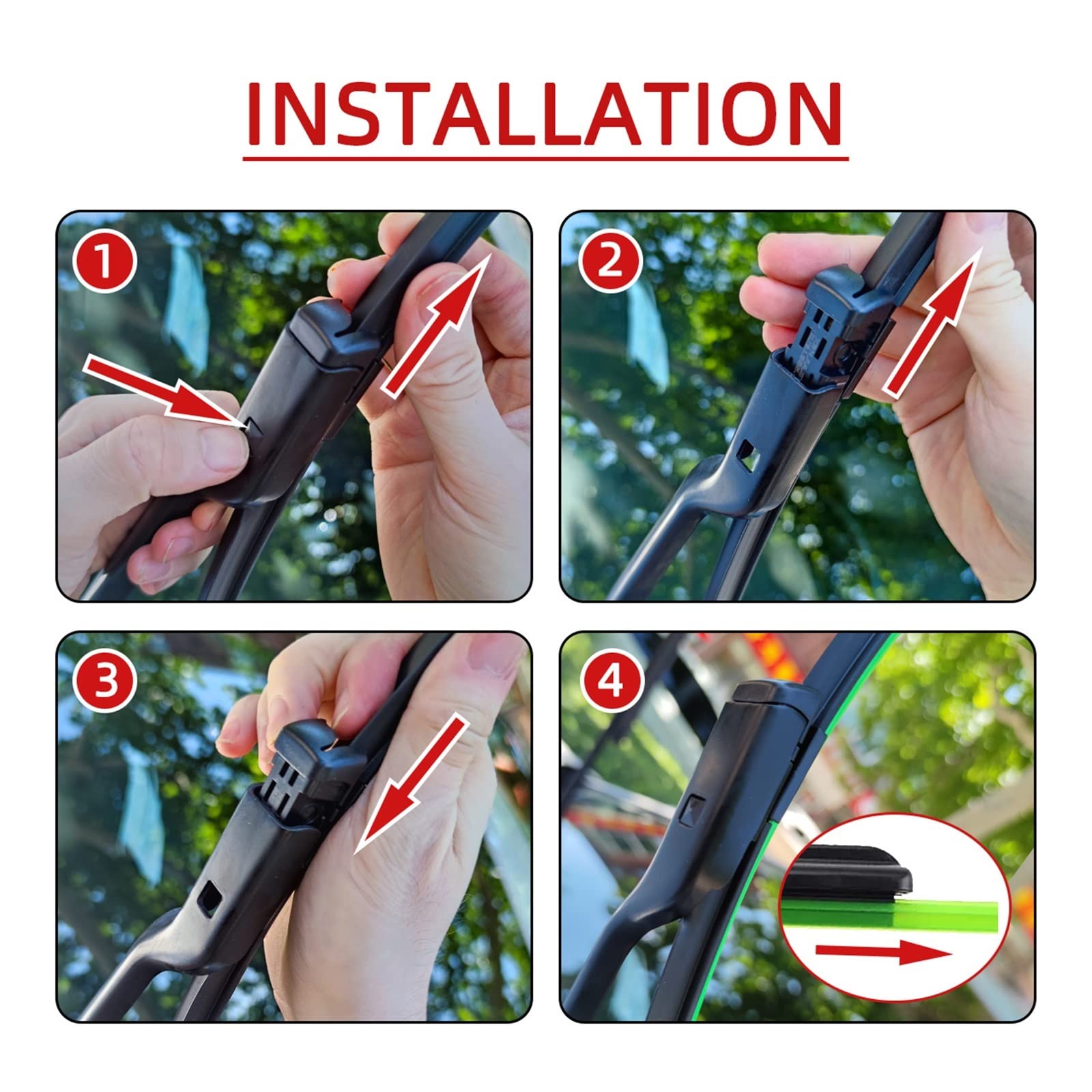 Escobilla Limpiaparabrisas Delantera Coche Para P&eugeot para MK1 5008 2009 2010 2011 2012 2013 2014 2015 2016 30 "+ 28" + 11 "Limpiaparabrisas delantero y trasero.