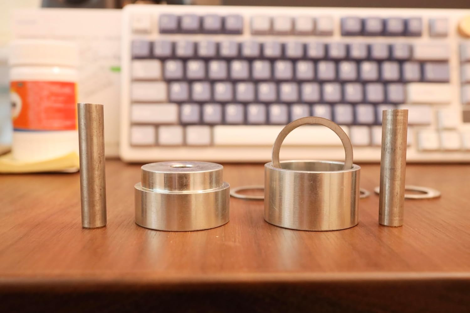 Coin Ring Puncher & Spacer Set | Punch Hole Coin Jewelry Making Tool | 6 Punches CoinRing Making Tool | Self Centering CoinRing Punches Set | Coin-Ring Center Punch 7/16inch