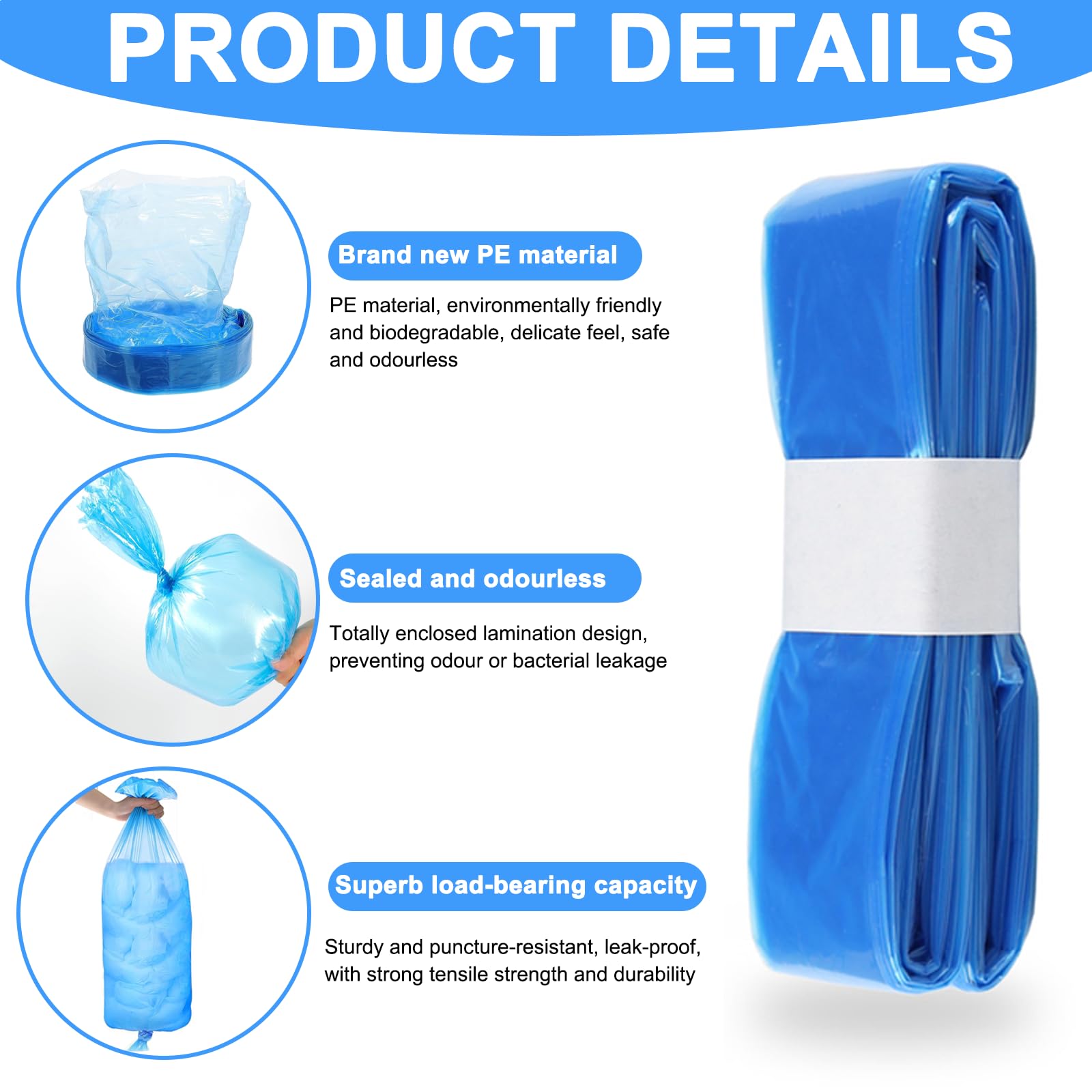 Nappy Bin Refills, 6PCS Diaper Pail Refill Bags, Diaper Disposal Refills - Image 3