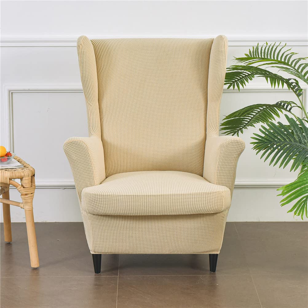 Highdi Wingback Chair Covers 2 Piece Stretch Wing Chair Slipcover - Image 3