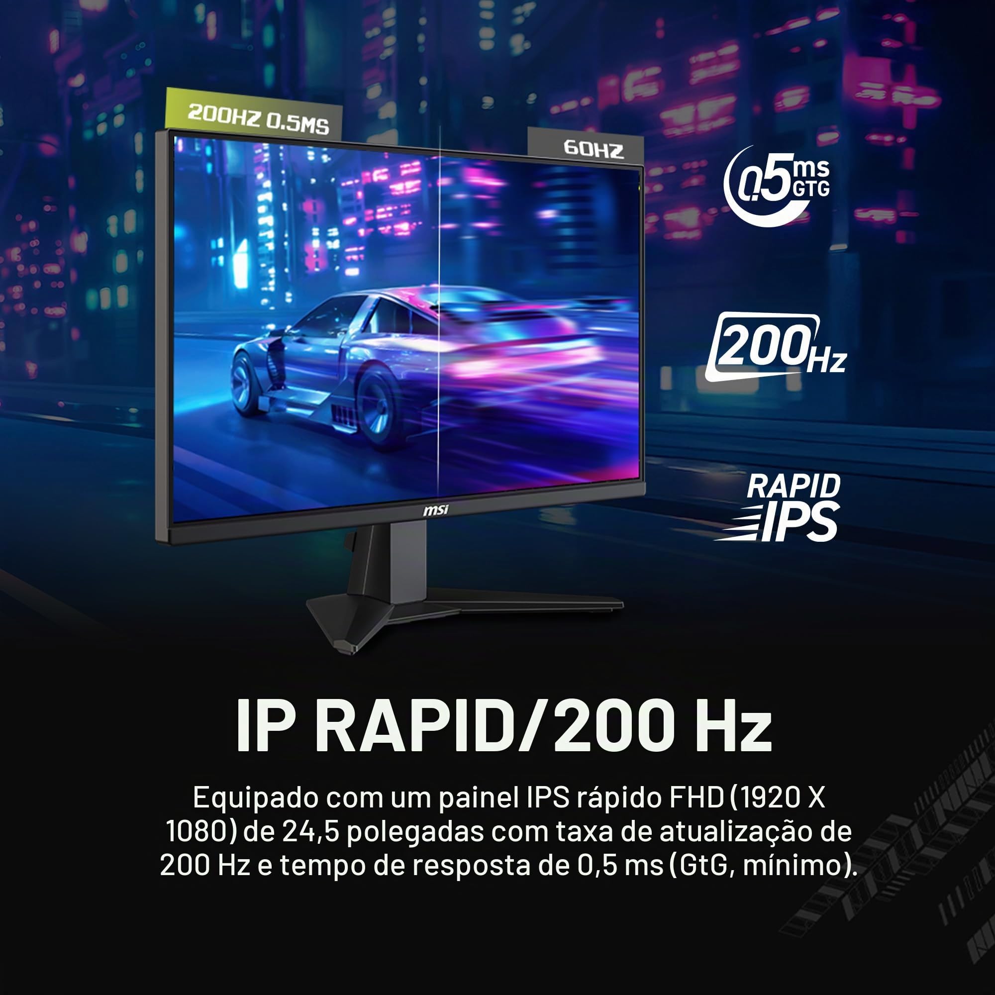 MSI Monitor de jogos MAG 255F E20 63.5 cm 1920 x 1080 (FHD), 200Hz