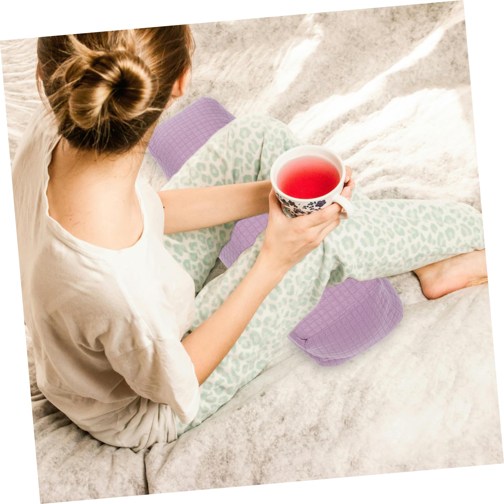 Garneck Ergonomic Leg Lift Pillow Foot Rest Pillow for Sleeping Leg Support Pad Pp Cotton Polyester Comfort for Bed Sofa