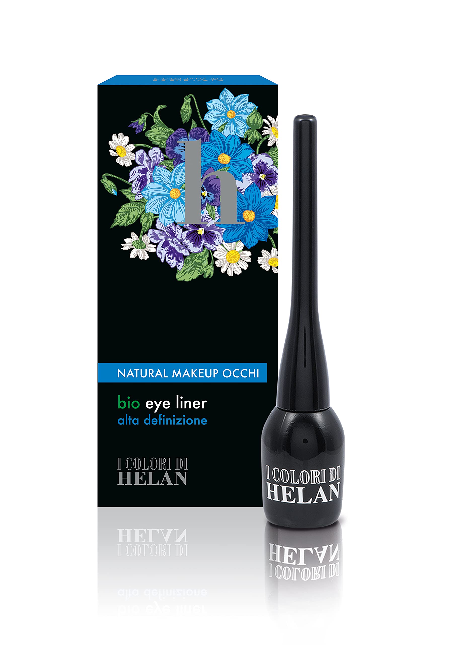 Helan, Bio Eye Liner Nero Assoluto, Lápiz de Ojos Negro - Maquillaje para Contorno de Ojos con Máxima Fluidez - Delineador de Ojos Negro Intenso y Luminoso - Lapiz de Ojos Larga Duración - 3 ml