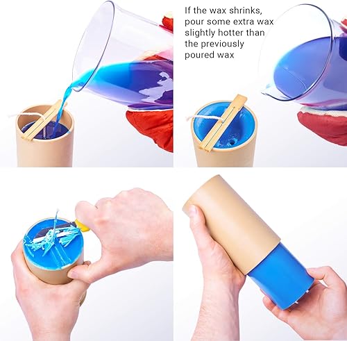 Miniatura 4 de Candle Shop - Molde cilíndrico - Altura 5.1 pulgadas, ancho 2.7 pulgadas - 30 pies de mecha incluida como regalo - Moldes de plástico para velas