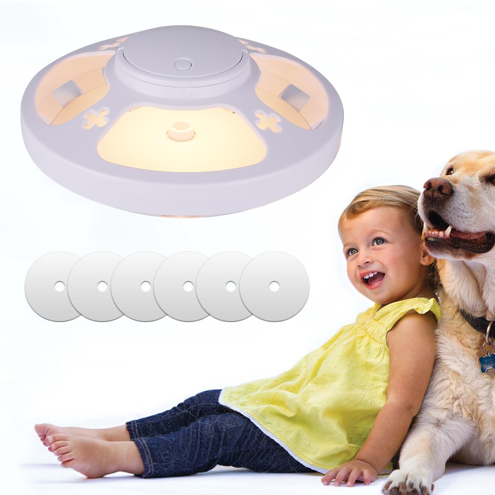 USB Flea Trap, Triple Light Indoor Pest Trap with 6 Pads