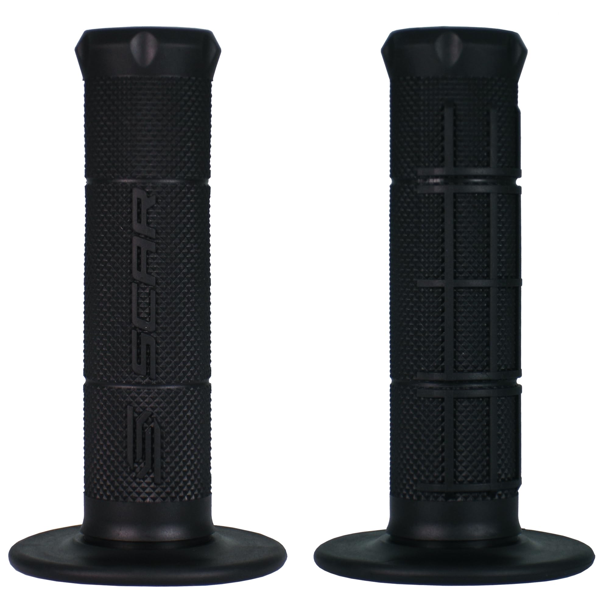 SCAR Single Density Half Waffle Soft Compound Motorcycle Hand Grips Motocross Dirtbike MX Enduro Supermoto Handlebar Grip