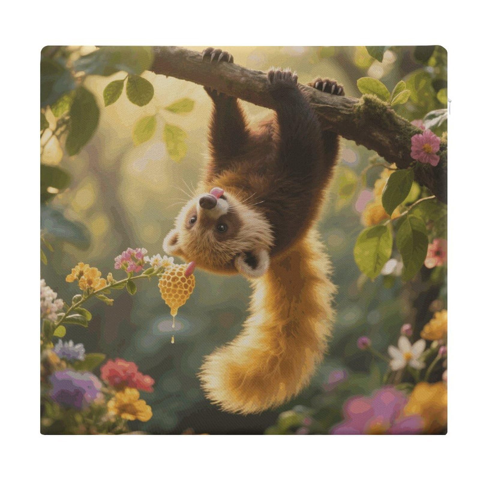 VstaDank Kinkajou Cushions Memory Dining Chairs Cushion Non Slip Car Seat Cushions Indoo Dining Room Square Chair Pads with Zipper and Removable Cover Cushion