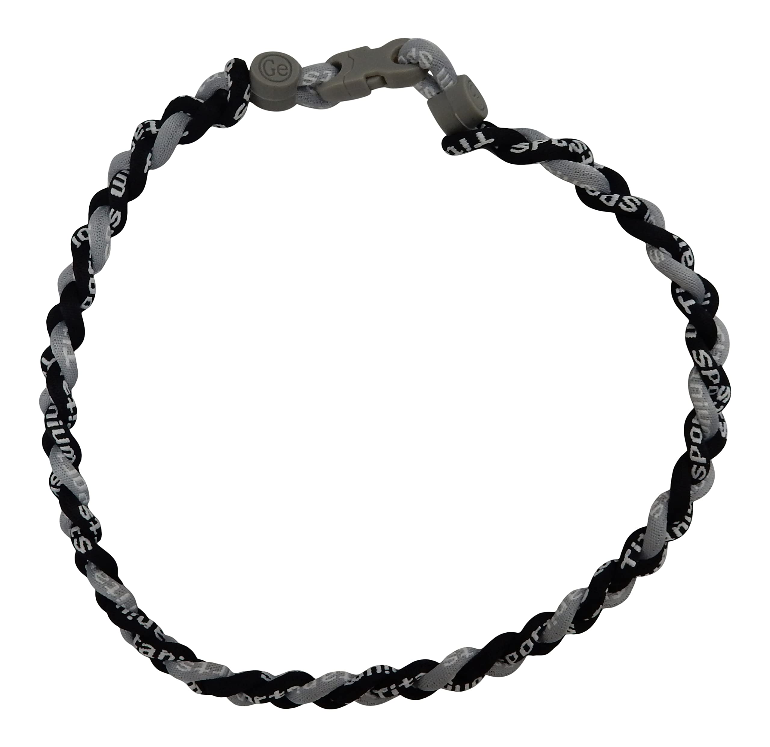 Sports Farm - Solid Gray Sports Arm Sleeve With 3 Rope Tornado Baseball Necklace Team Colors Uniform Jersey (Black Gray, Youth Medium)