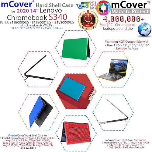 Miniatura 2 de mCover Funda rígida para laptop Chromebook Lenovo S340 Series de finales de 2019 de 14 pulgadas (no compatible con Lenovo N42  S330 de 14 pulgadas y