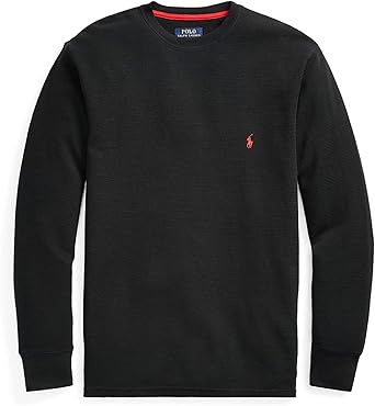 black waffle knit shirt