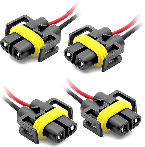 4 adaptadores hembra H11 H9 H8 880 881 hembra arnés de cableado zócalos pieza de repuesto OEM Qualiry compatible con faros delanteros o luces