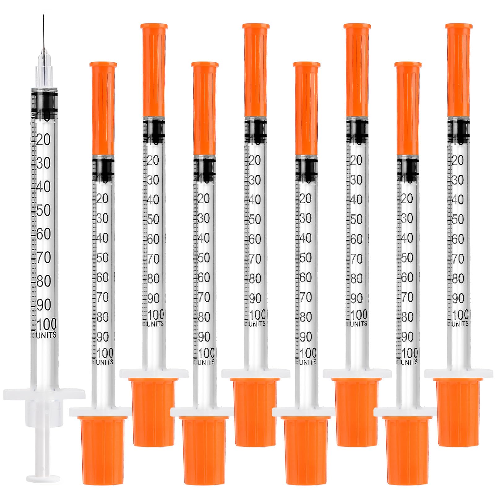 100 Pack U-100 Syringes, 1ml/cc 31G 5/16" (8mm), Disposable Syringe — Amazon image 11