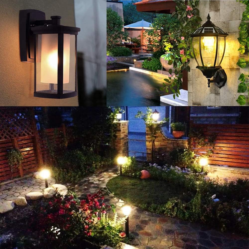 LED Landscape Light Bulbs 1W 12V Yellow White 2200K，7W Low Voltage Light Bulbs Equivalent，Wedge Base T5 Malibu Bulbs, Garden Light Bulbs, Landscape Bulbs 8 Pack
