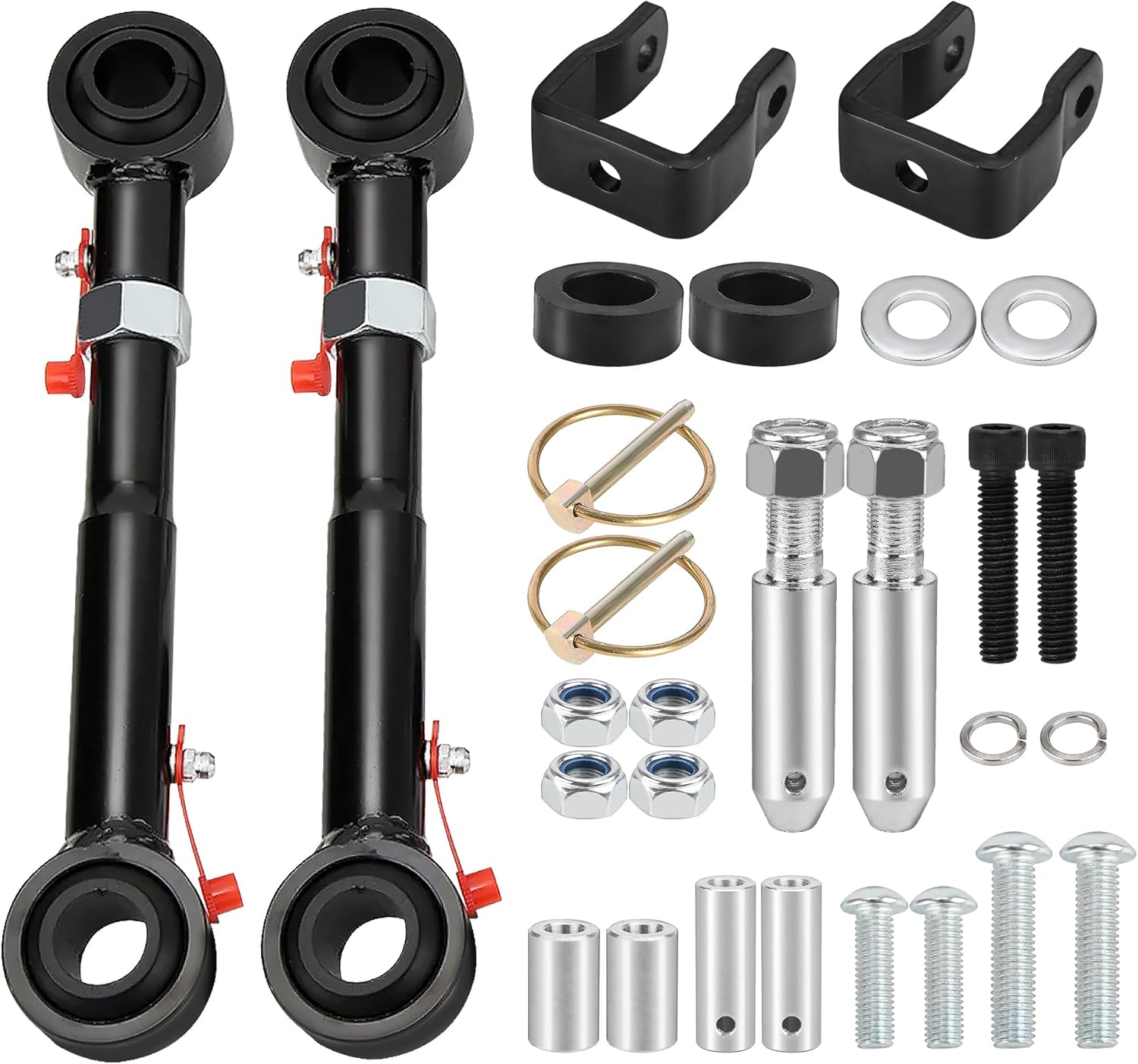Adjustable Front Swaybar Quicker Disconnect System with 2.5" - 6" Lift for 1997-2006 Jeep Wrangler TJ 1984-2001 Cherokee XJ Replace 2030 front sway bar disconnects