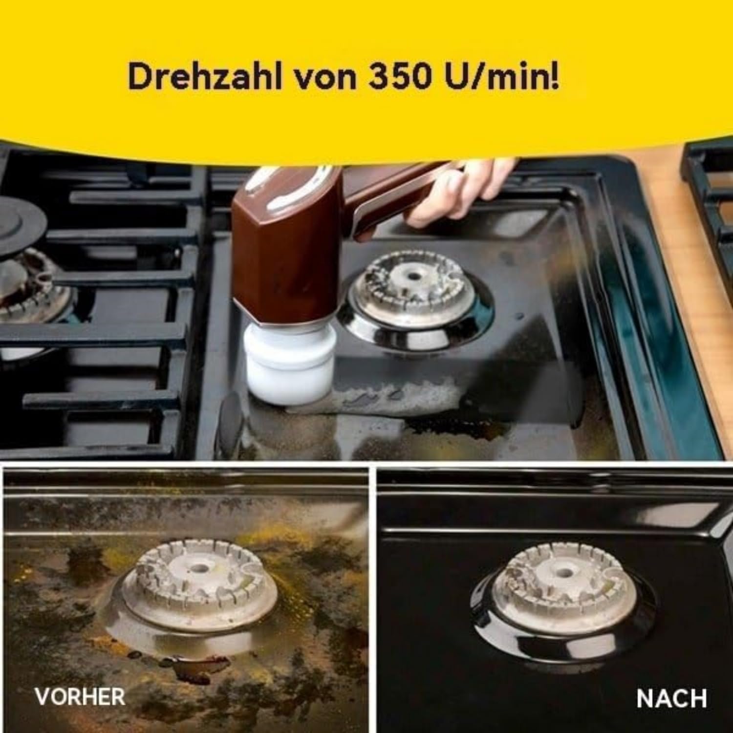 Horsepower - Cepillo de limpieza eléctrico inalámbrico con 2000 mAh, 5 cabezales para baño, cocina, coche y limpieza de juntas