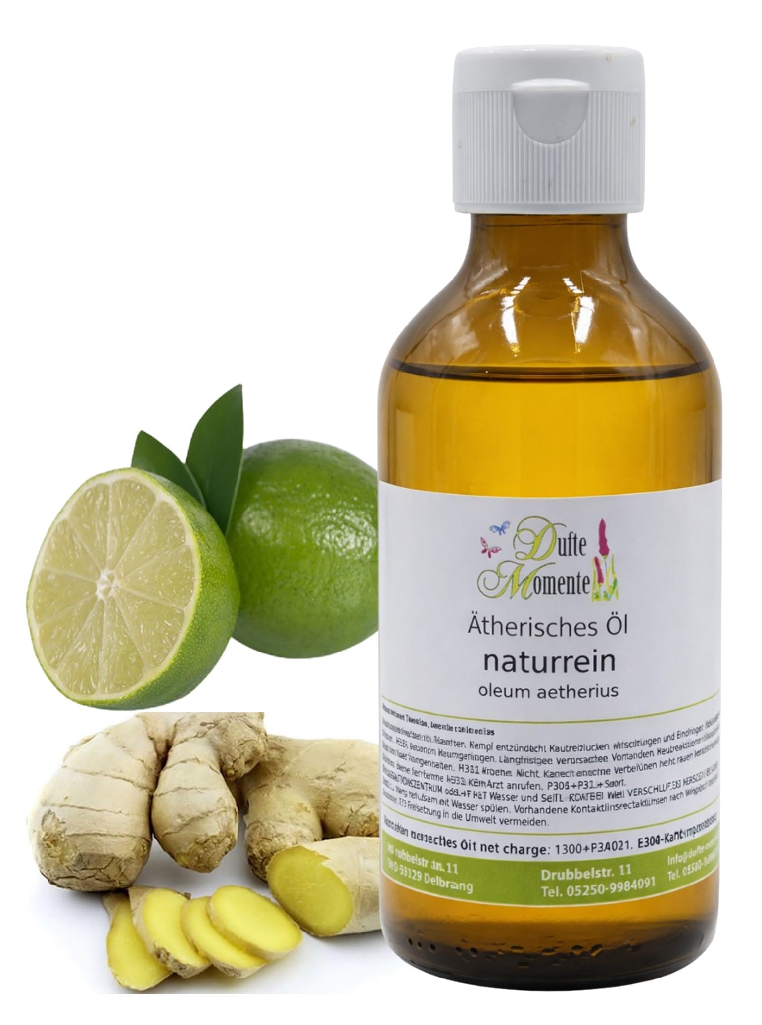 Ätherische Ölmischung Ingwer-Limette 250 ml – naturrein – für Saunaaufguss, Diffusor & Duftlampe