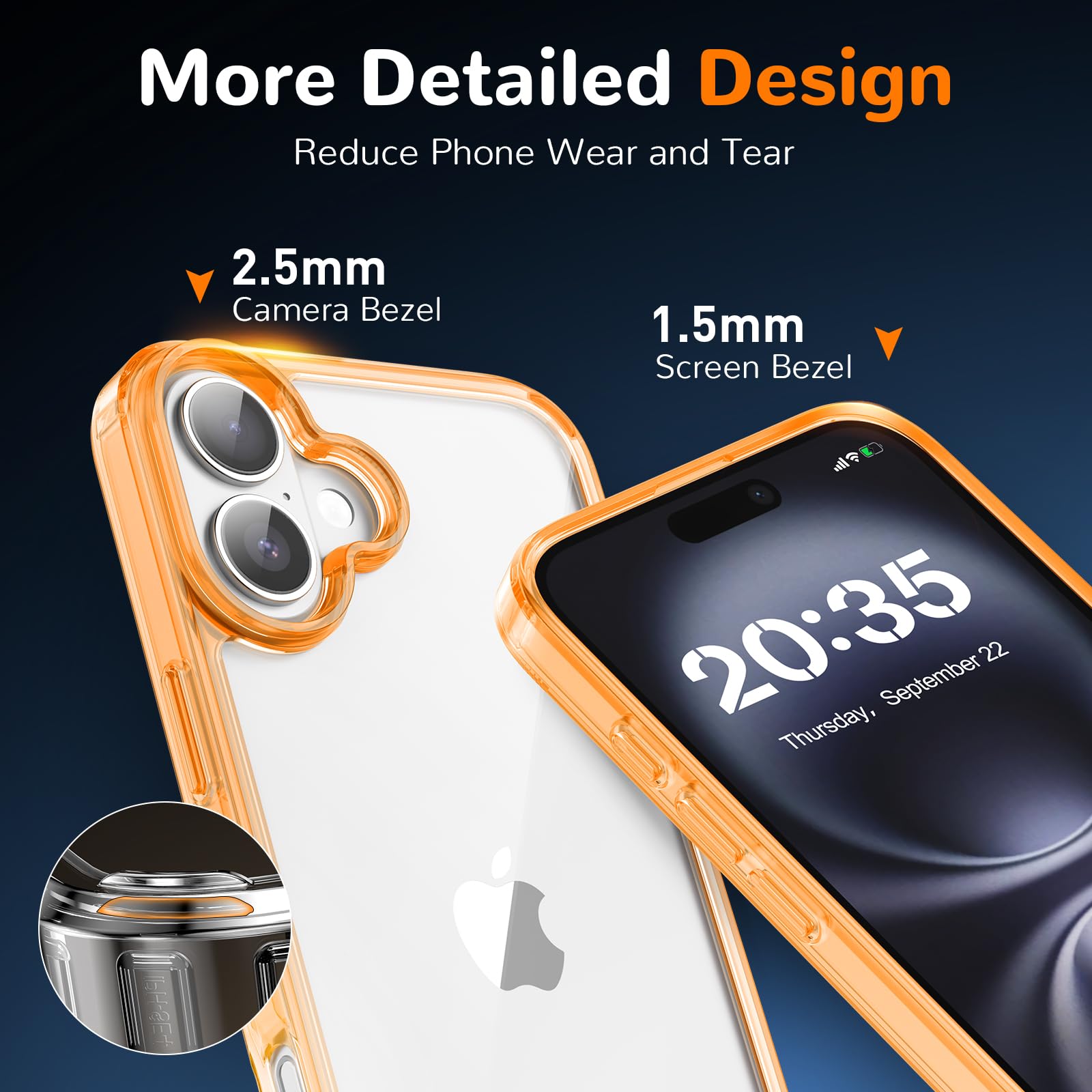 Clear Case for iPhone 15, Ultra Thin, Shockproof TPU Cover, Anti-Yellowing, Crystal Clear, Phone Case for Apple iPhone 15 - Clear — view 155